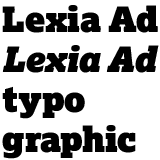 Lexia Advertising font family from Dalton Maag