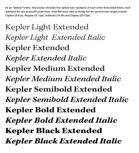 Kepler Extended Opticals Weights