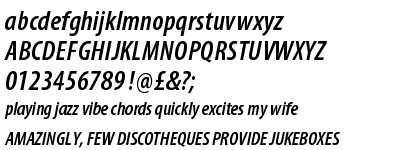 Myriad™ Pro Semibold Semi Condensed Italic