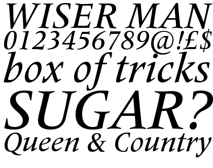 Frutiger® Serif Pro Medium Italic
