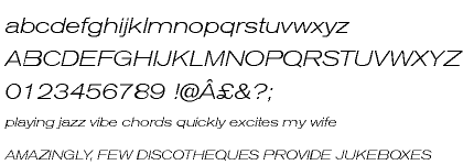 Akzidenz-Grotesk® BQ Light Extended Italic