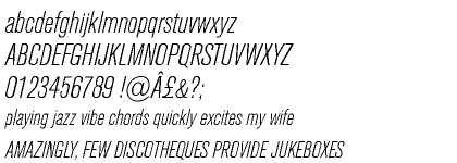 Akzidenz-Grotesk® Pro+ WGL Light Condensed Italic