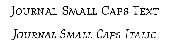 Journal Small Caps