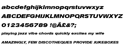 Akzidenz-Grotesk® BQ Bold Extended Italic