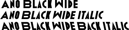 Ano Black Wide-Wide Italic-Wide Back Italic Package