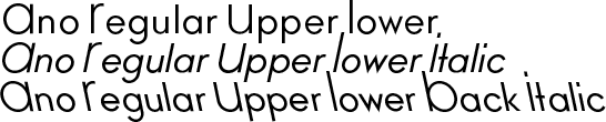Ano Regular Upper Lower-Upper Lower Italic-Upper Lower Back Italic Package