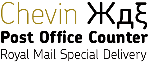 Chevin Std &   Pro font families