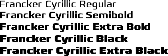 Francker Cyrillic Basic 1 Volume Weights