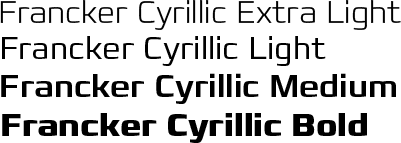 Francker Cyrillic Basic 2 Volume Weights
