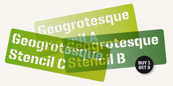 Geogrotesque Stencil A, B & C