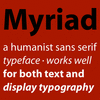 Myriad Pro font family