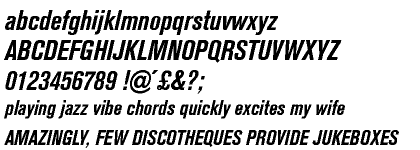 Akzidenz-Grotesk® BE Bold Condensed Italic