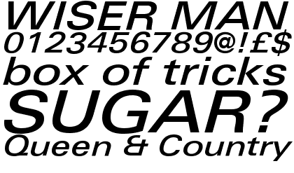 Linotype Univers® Com 541 Extended Medium Italic