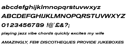 Akzidenz - Grotesk&reg; Medium Extended Italic