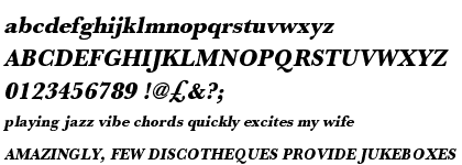 Baskerville URW Extra Bold Narrow Oblique