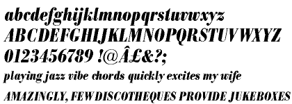 Berthold Bodoni&reg; Antiqua Pro Bold Condensed Italic