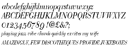 Bodoni Classic Handdrawn Medium Italic