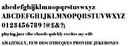 Bodoni URW Bold Extra Narrow