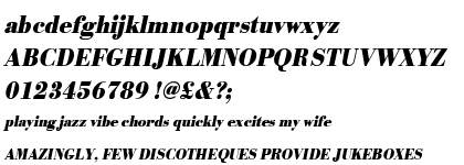 Bodoni URW Bold Extra Narrow Oblique