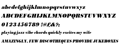 Bodoni URW Extra Bold Narrow Oblique (D)