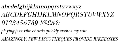 Bodoni URW Light Narrow Oblique