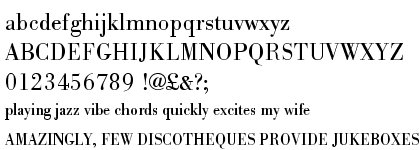 Bodoni URW Regular Narrow