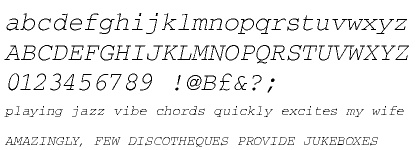 Courier M Greek Light Oblique