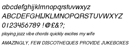 Helvetica&trade; Textbook Roman Oblique