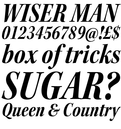 Kepler Bold Condensed Italic Subhead