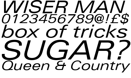 Linotype Univers&reg; Com 441 Extended Regular Italic