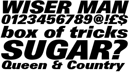 Linotype Univers&reg; Com 931 Basic Extra Black Italic