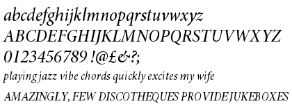 Minion&trade; Pro Medium Condensed Italic Subhead