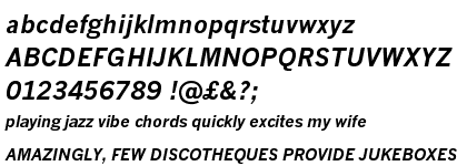 Monotype News Gothic&trade; Bold Italic