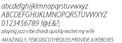 Myriad&trade; Pro Light Semi Condensed Italic