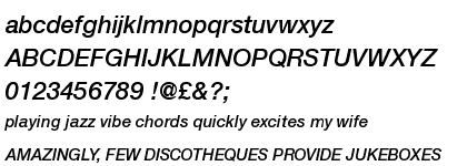 Neue Helvetica&trade; 66 Medium Italic