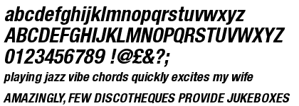 Neue Helvetica&trade; 77 Bold Condensed Oblique