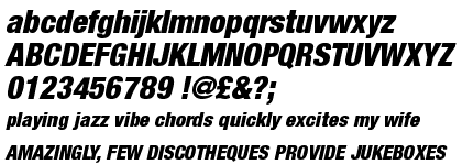Neue Helvetica&trade; 97 Black Condensed Oblique