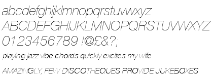 Neue Helvetica&trade; Com 26 Ultra Light Italic
