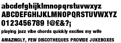 Neue Helvetica&trade; Std 107 Extra Black Condensed