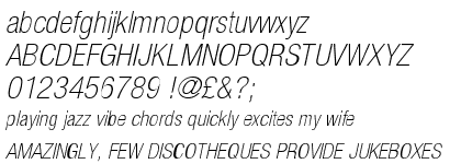 Neue Helvetica&trade; Std 37 Thin Condensed Oblique