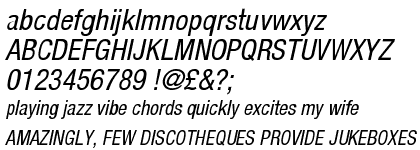 Neue Helvetica&trade; Std 57 Condensed Oblique