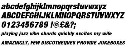 Nimbus Sans Novus Black Condensed Italic 