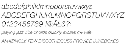 Nimbus Sans Novus CE Light Italic