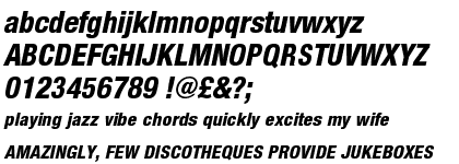 Nimbus Sans Novus Heavy Condensed Italic 