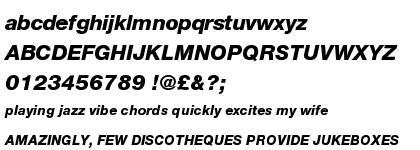 Nimbus Sans Novus Heavy Italic