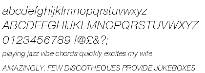 Nimbus Sans Novus Light Italic