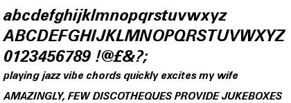 Univers LT 66 Bold Italic