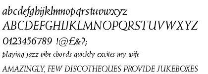 Weiss Antiqua Regular Italic