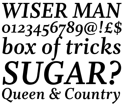 Whitman Bold Italic LF and OsF