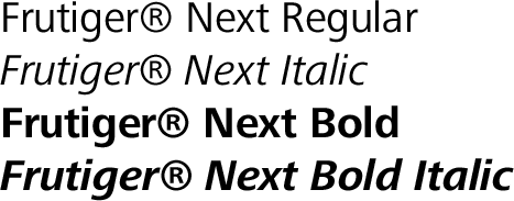 Frutiger Next Pro Basic 3 Value Pack Weights